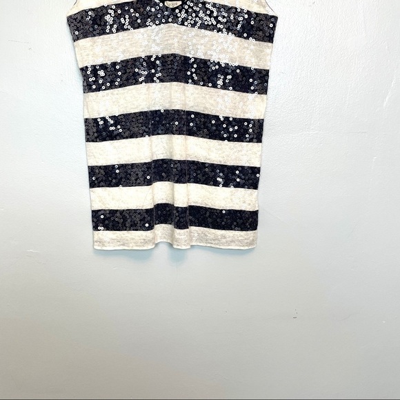 J. Crew Factory Navy/White Sequined Tank Top XXS - Picture 4 of 12
